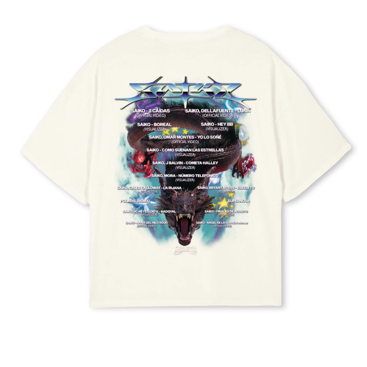 FULLDRILLSAKURAWHITE Cream Oversized Boxy Tee. - Image 2