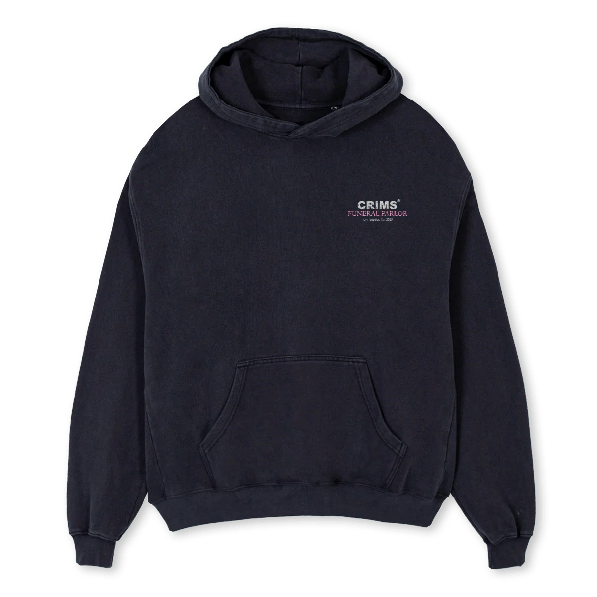 FUNERALHOODIE Vintage Black Oversized Hoodie.