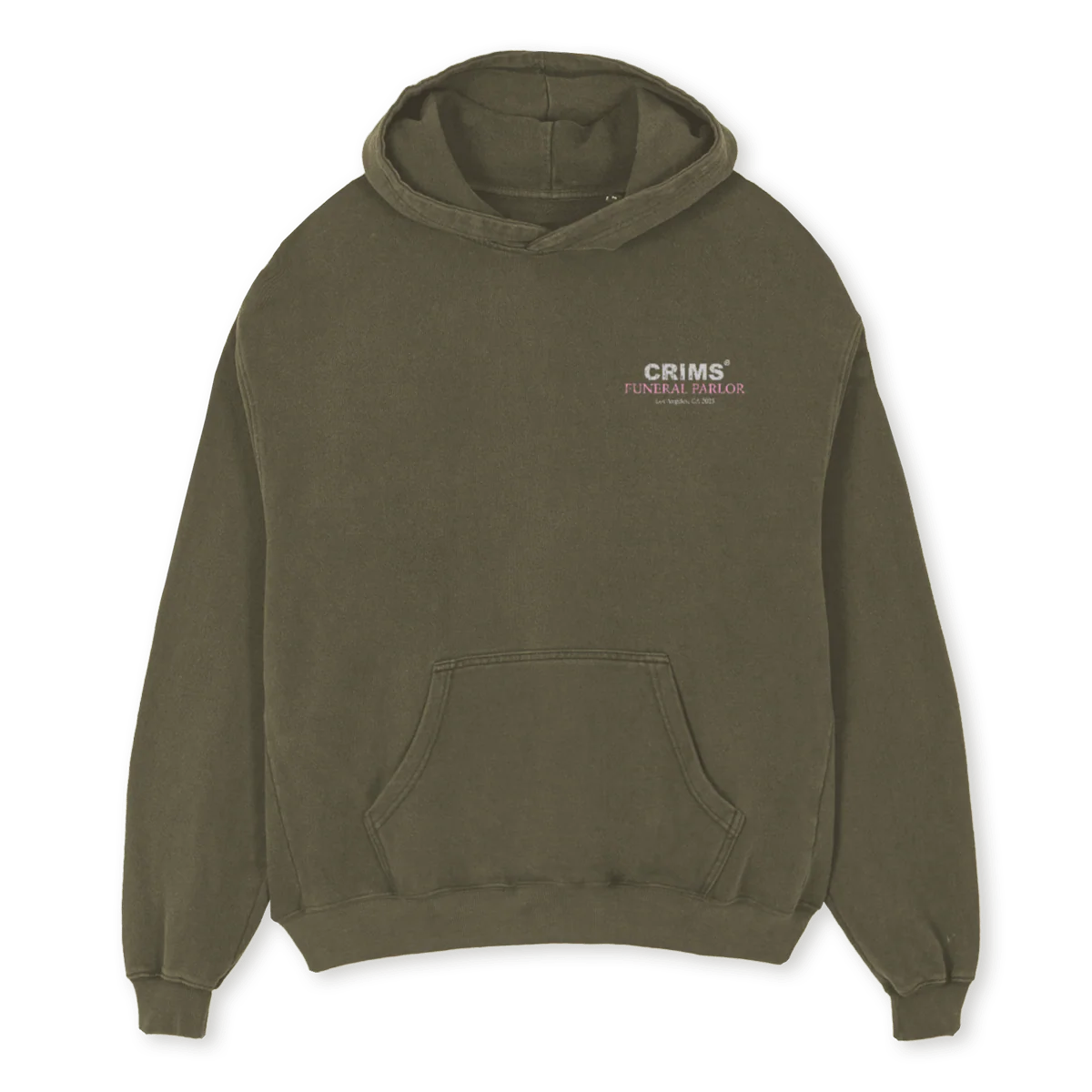 FUNERALOLIVEHOODIE Vintage Olive Oversized Hoodie.