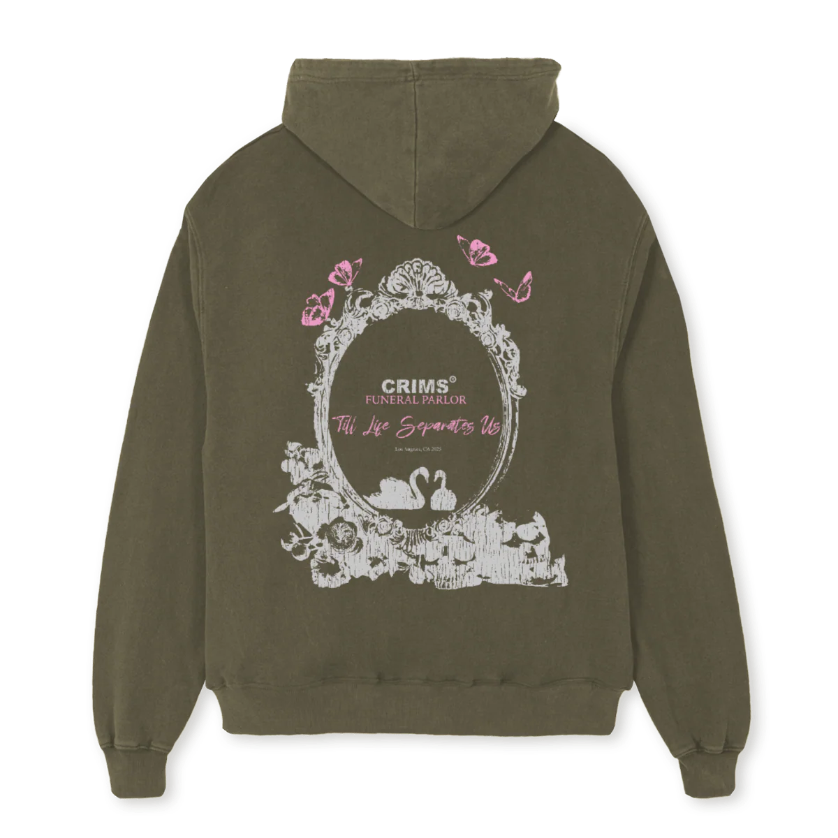 FUNERALOLIVEHOODIE Vintage Olive Oversized Hoodie. - Image 2