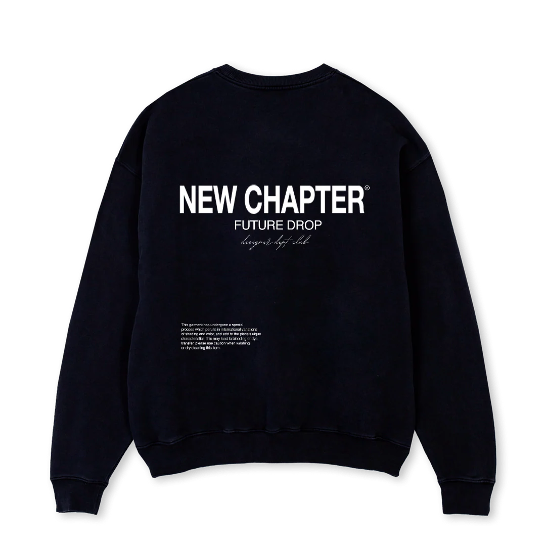 FUTURESWEAT Black Oversized Crewneck Sweater. - Image 2