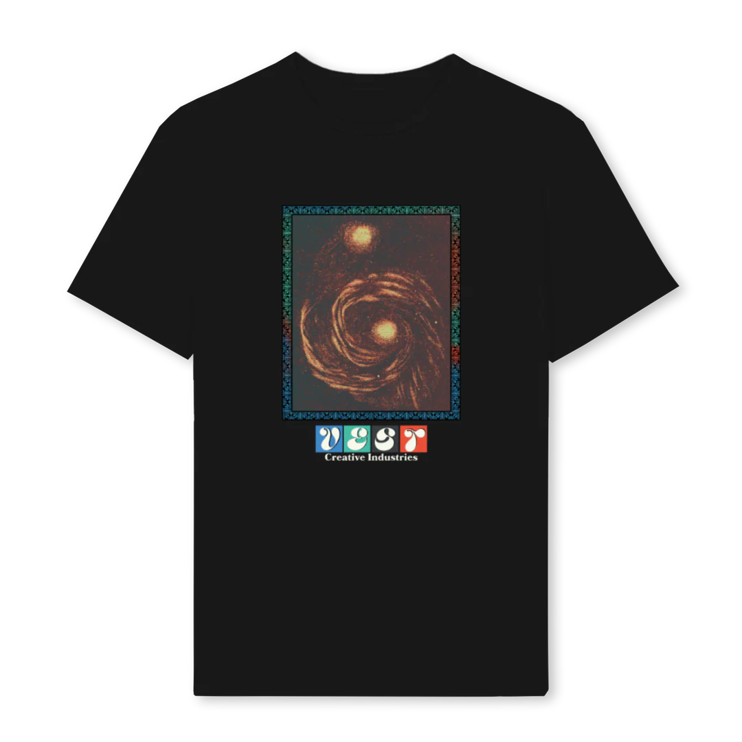 GALAXY Black Regular Tee.