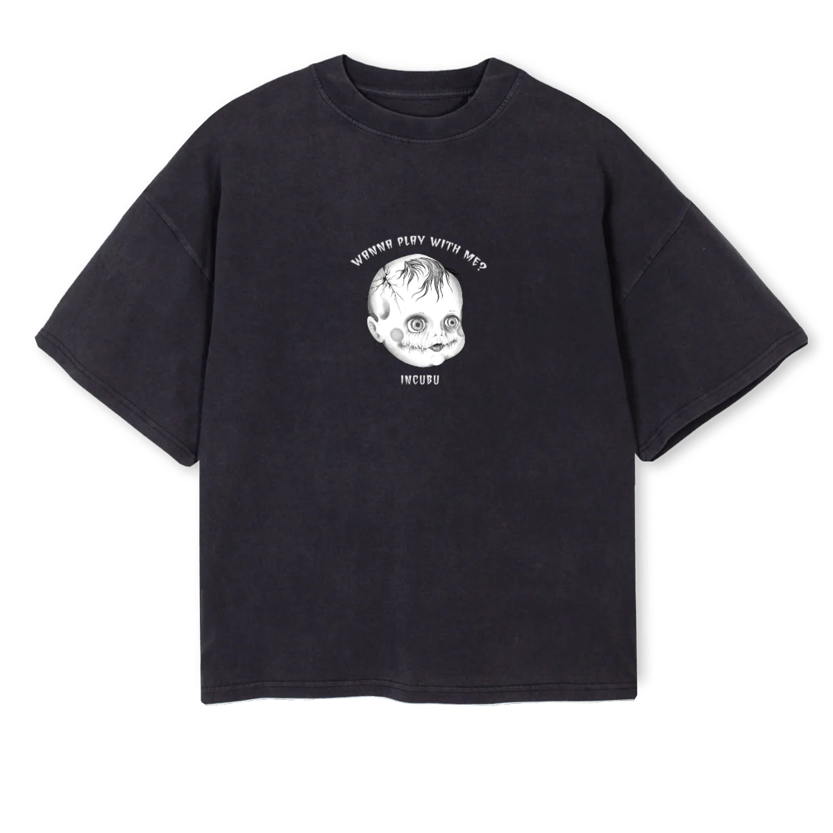 GAME Vintage Black Oversized Boxy Tee.
