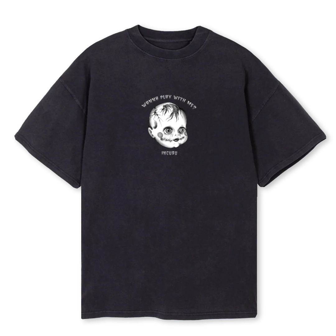 GAME Vintage Black Oversized Tee.