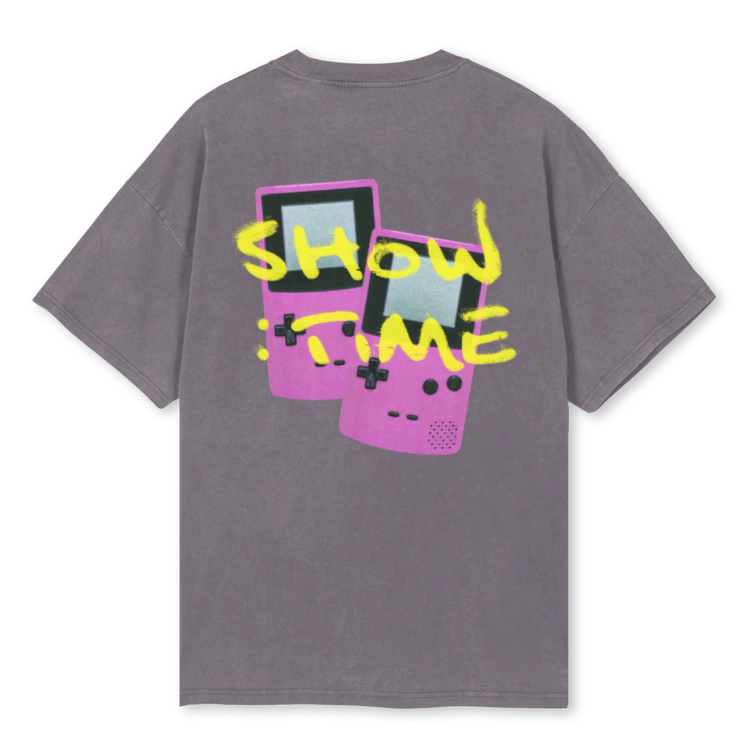 GAMEONYELLOW Pigment Grey Oversized Tee. - Image 2