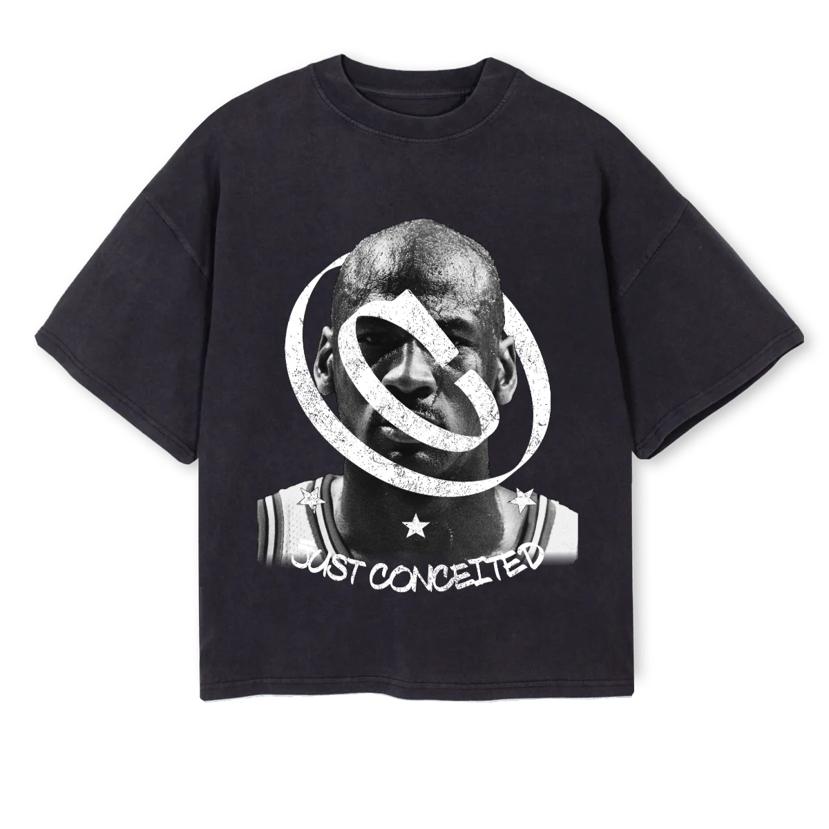 GAMETIME Vintage Black Oversized Boxy Tee.