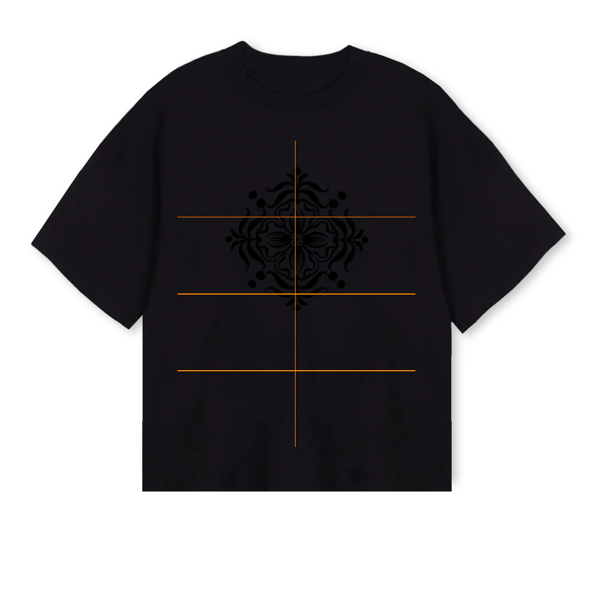 GANDG WTEE TORT Black Oversized Boxy Tee.