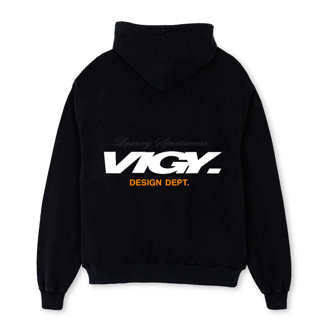 GARAGEBZIP Black Oversized Zipped Hoodie. - Image 2