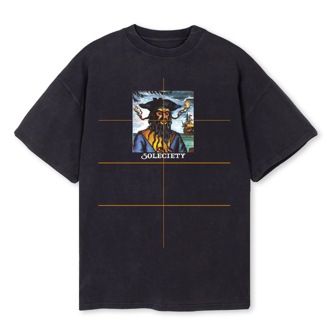 GASPY Vintage Black Oversized Tee.