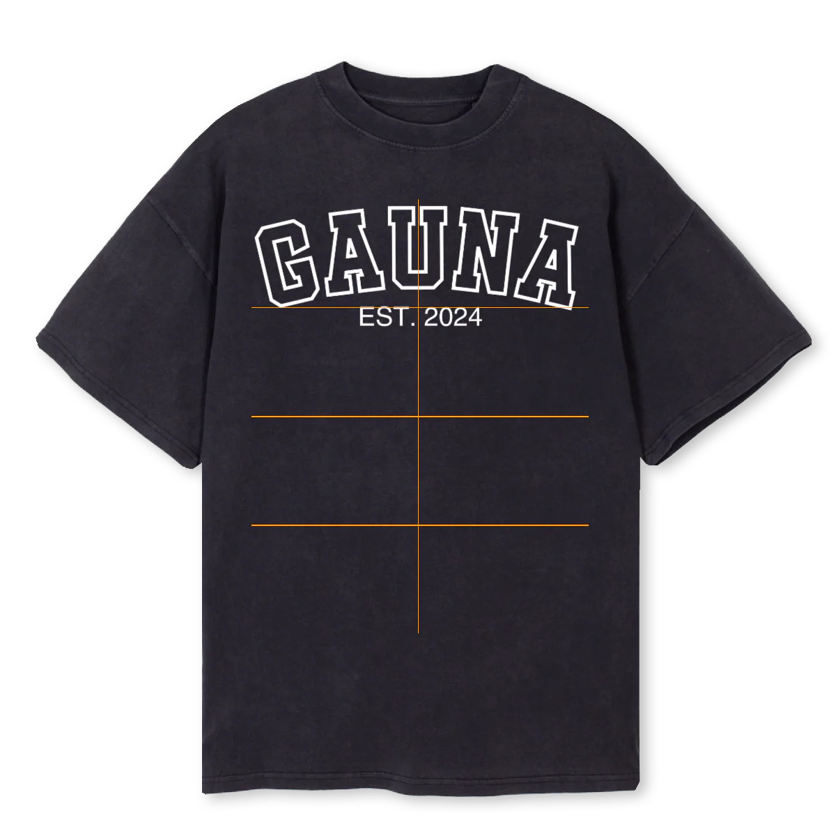 GAUNAESTFRONTMEN Vintage Black Oversized Tee.