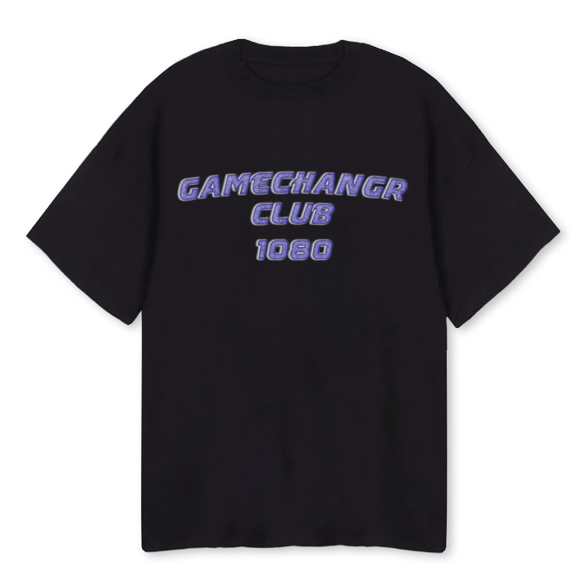 GCCLUBPURPLETEE Black Oversized Tee.