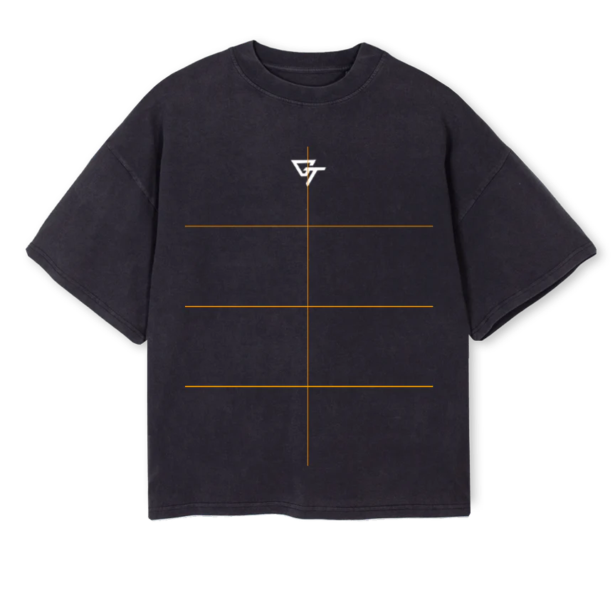 GEARTECH Vintage Black Oversized Boxy Tee.