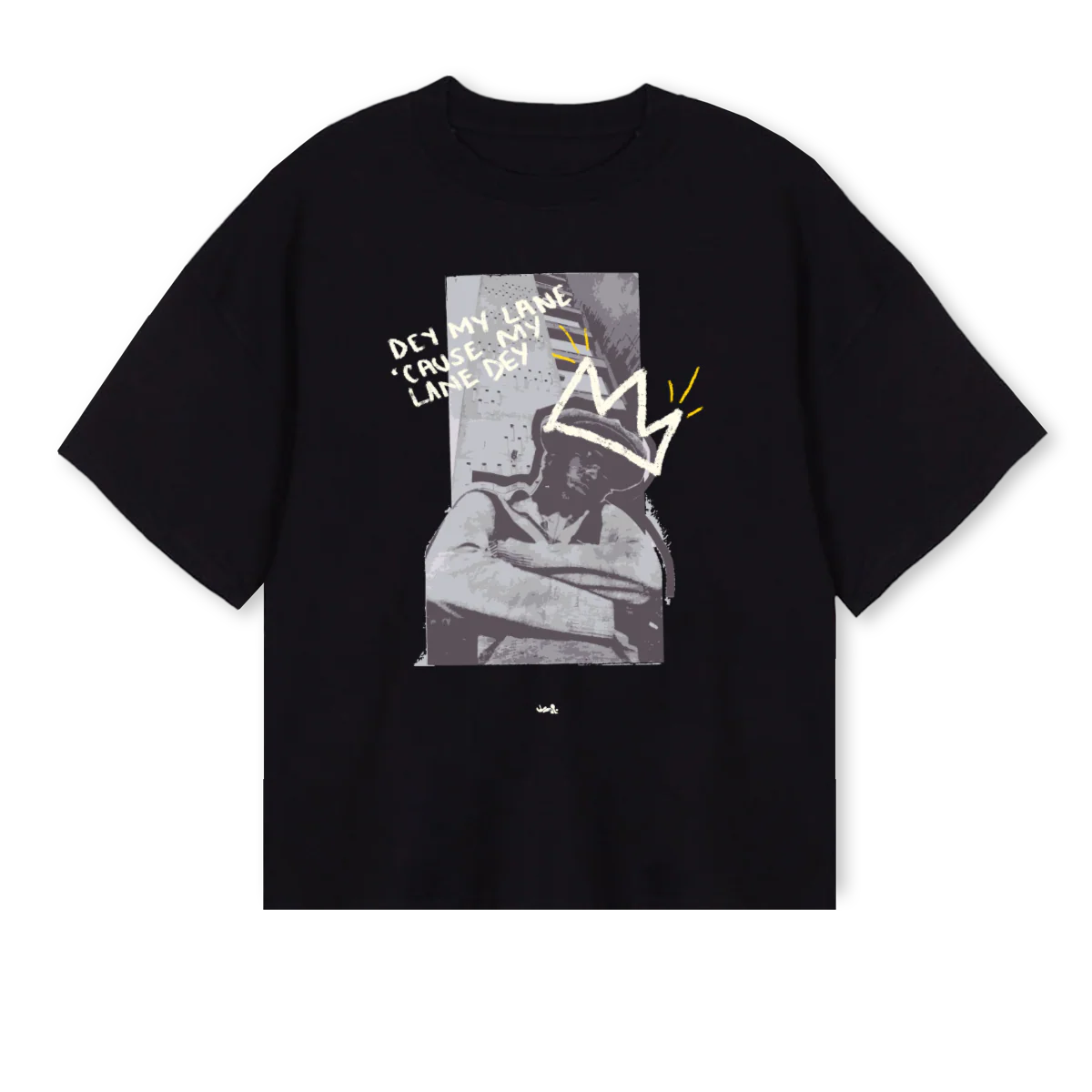 GEN Black Oversized Boxy Tee.