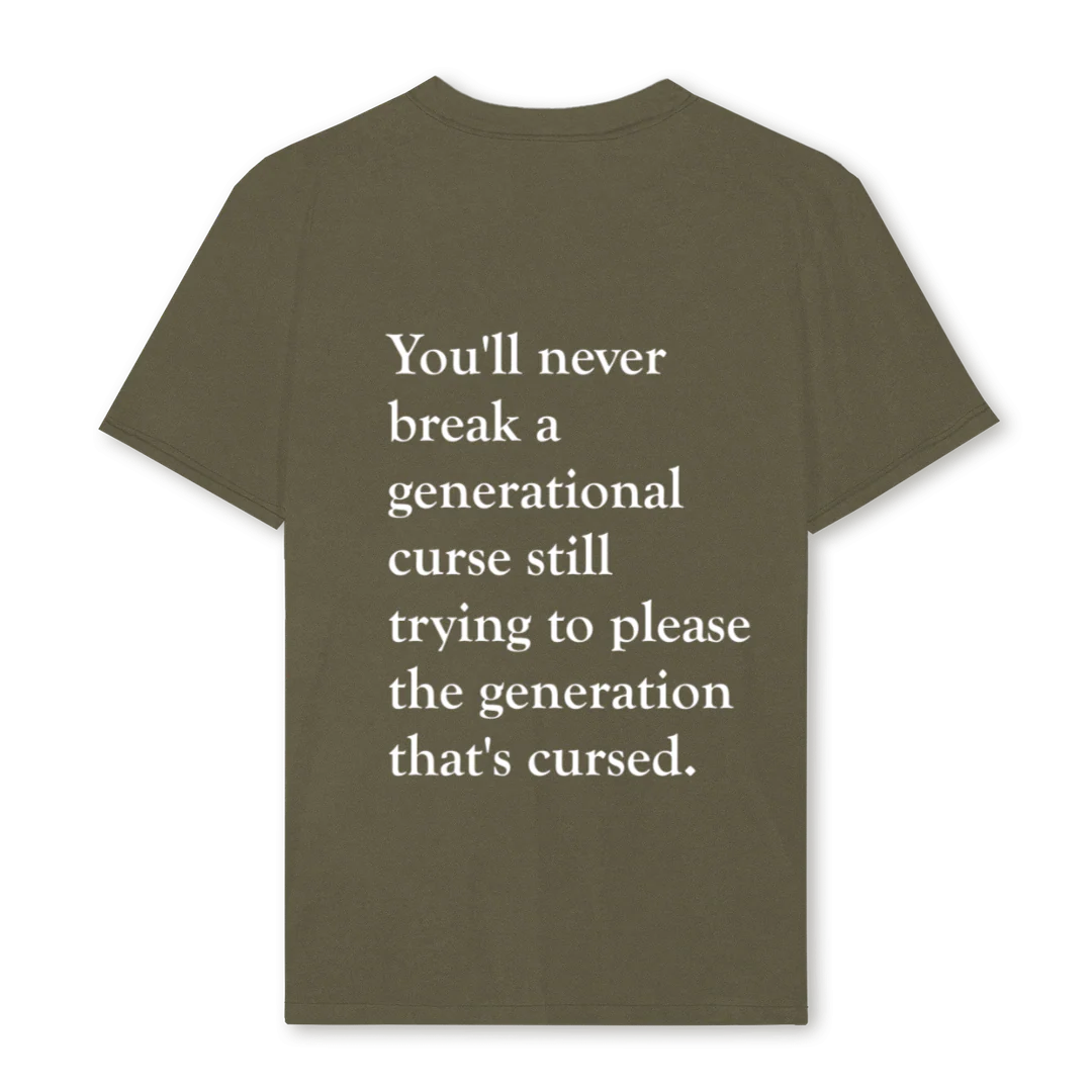 GENCOURSEBLCKGRL Vintage Olive Regular Tee. - Image 2
