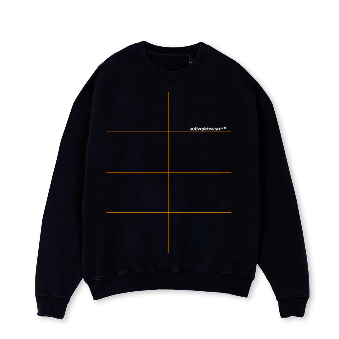 GETMONEYSWEAT Black Oversized Crewneck Sweater.