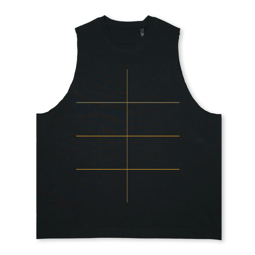 GF TRAINING VEST Deep Black Oversized Vest.