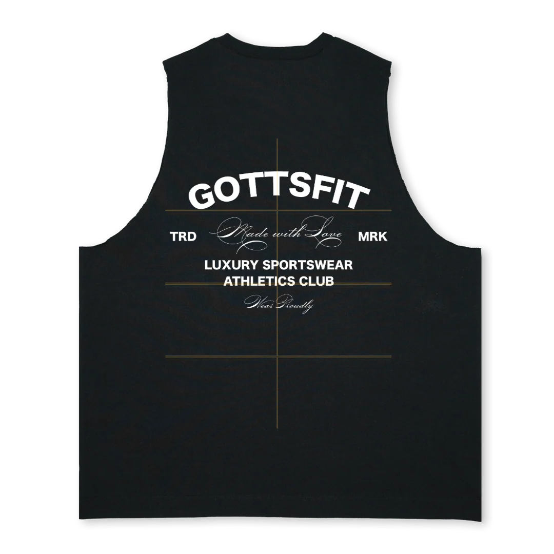GF TRAINING VEST Deep Black Oversized Vest. - Image 2