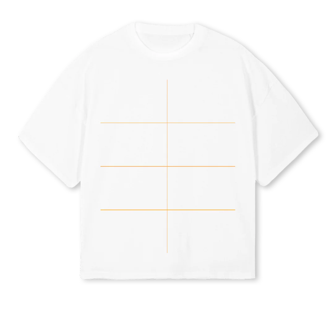 GFAC  White Oversized Boxy Tee.