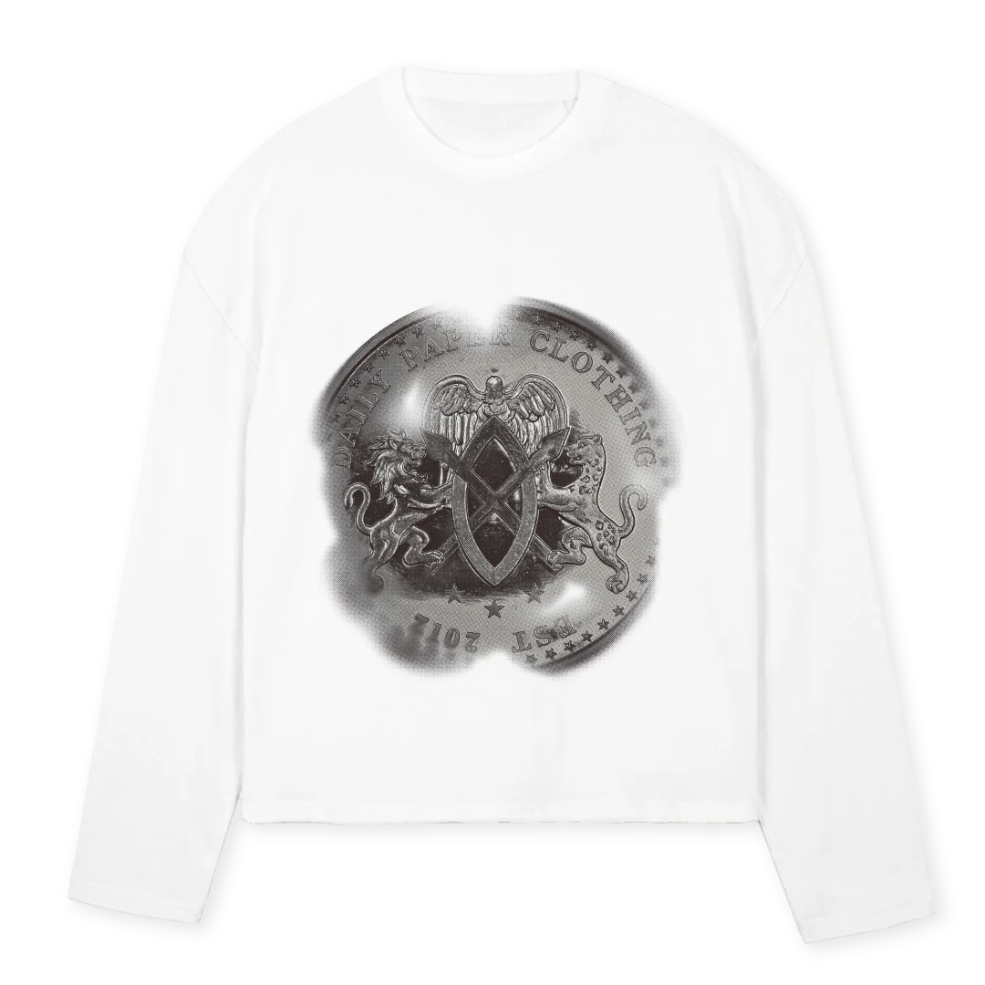 HERITAGE White Oversized Boxy LS Tee.
