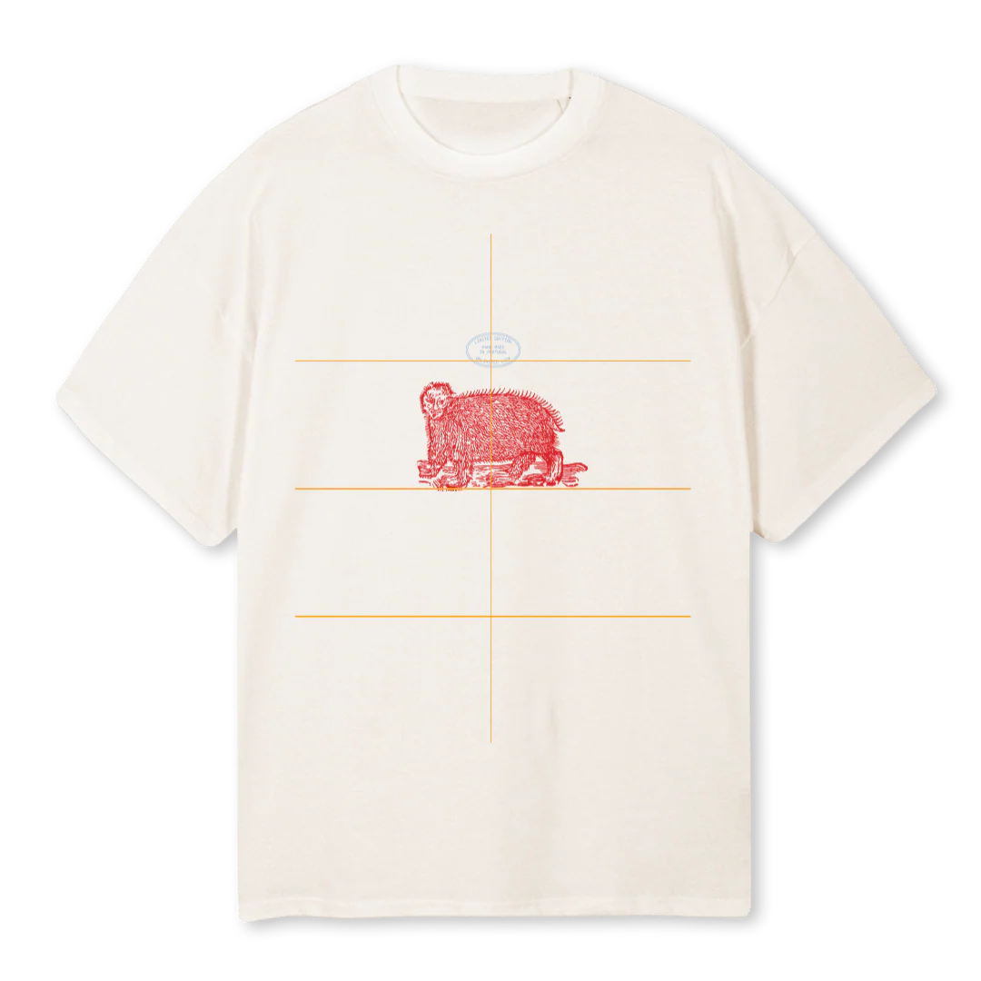 GFGFURMONSTER Vintage White Oversized Tee.