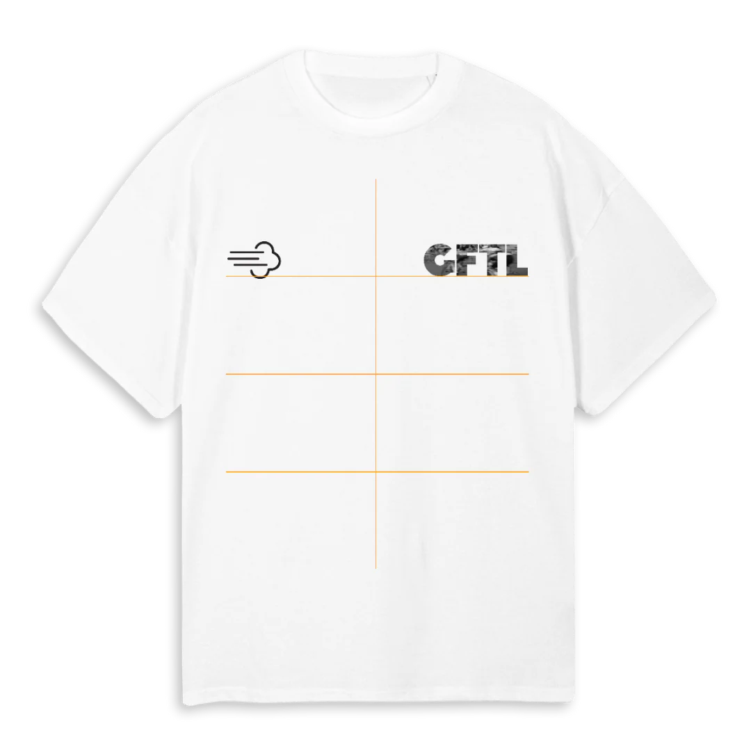 GFTL TRACK White Oversized Tee.