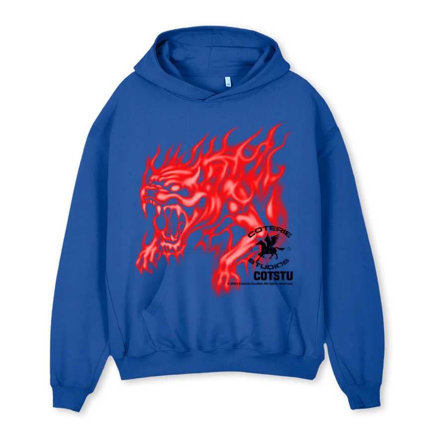 GGGTTT Cobalt Blue Oversized Hoodie.