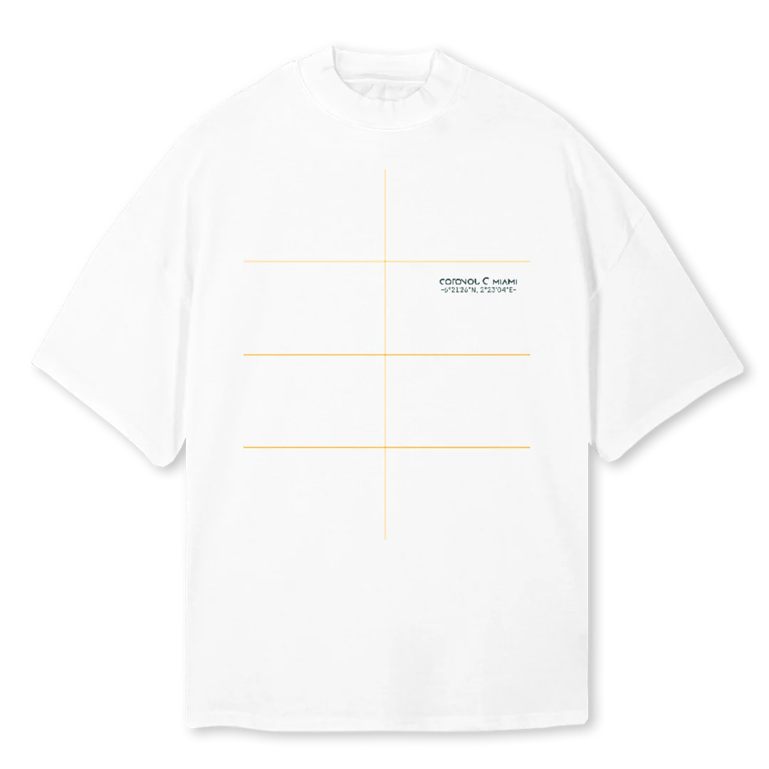 GGREENWHITESTUDIOCOO White Oversized Mock Neck Tee.