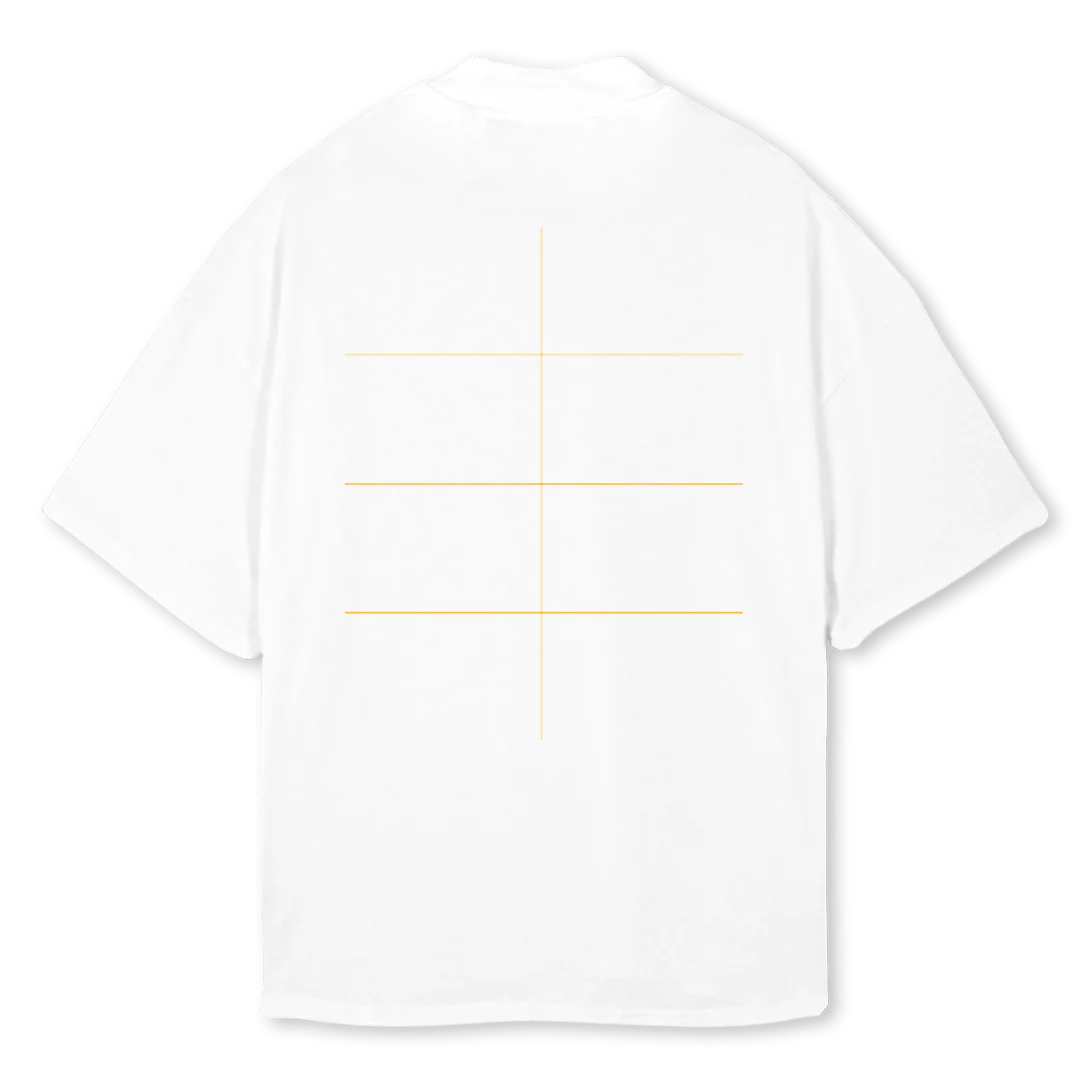 GGREENWHITESTUDIOCOO White Oversized Mock Neck Tee. - Image 2