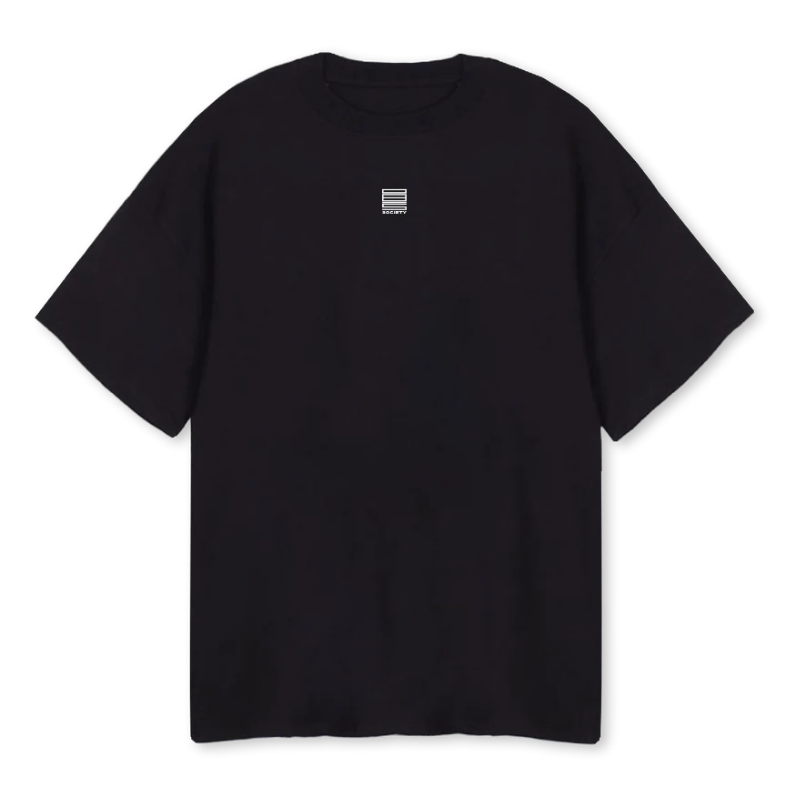 GHOSTWNIGHT Black Oversized Tee.