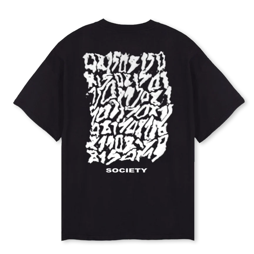 GHOSTWNIGHT Black Oversized Tee. - Image 2