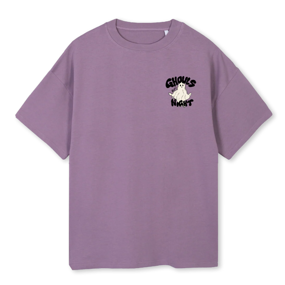 GHOULSNIGHTPURPLE Purple Oversized Tee.