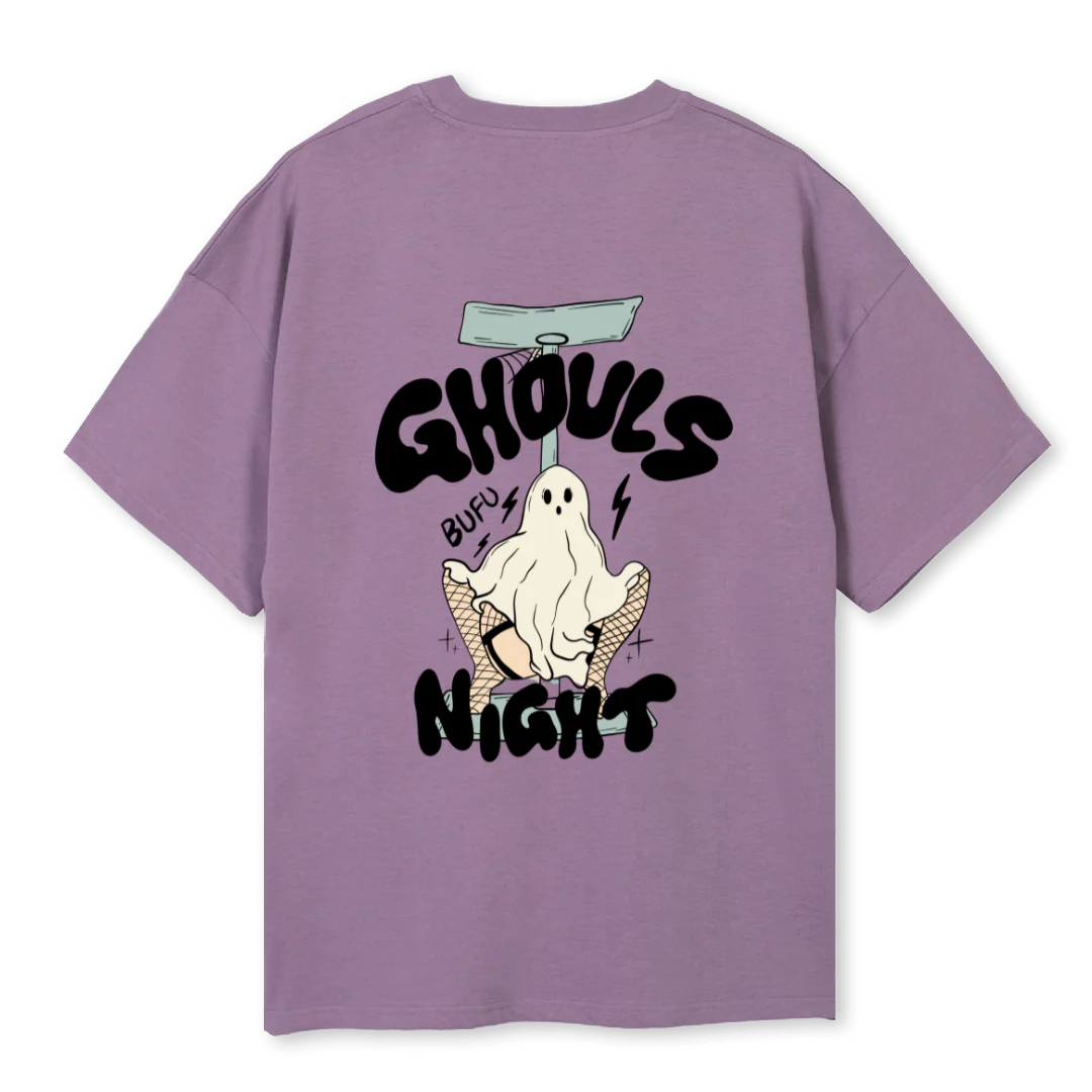 GHOULSNIGHTPURPLE Purple Oversized Tee. - Image 2