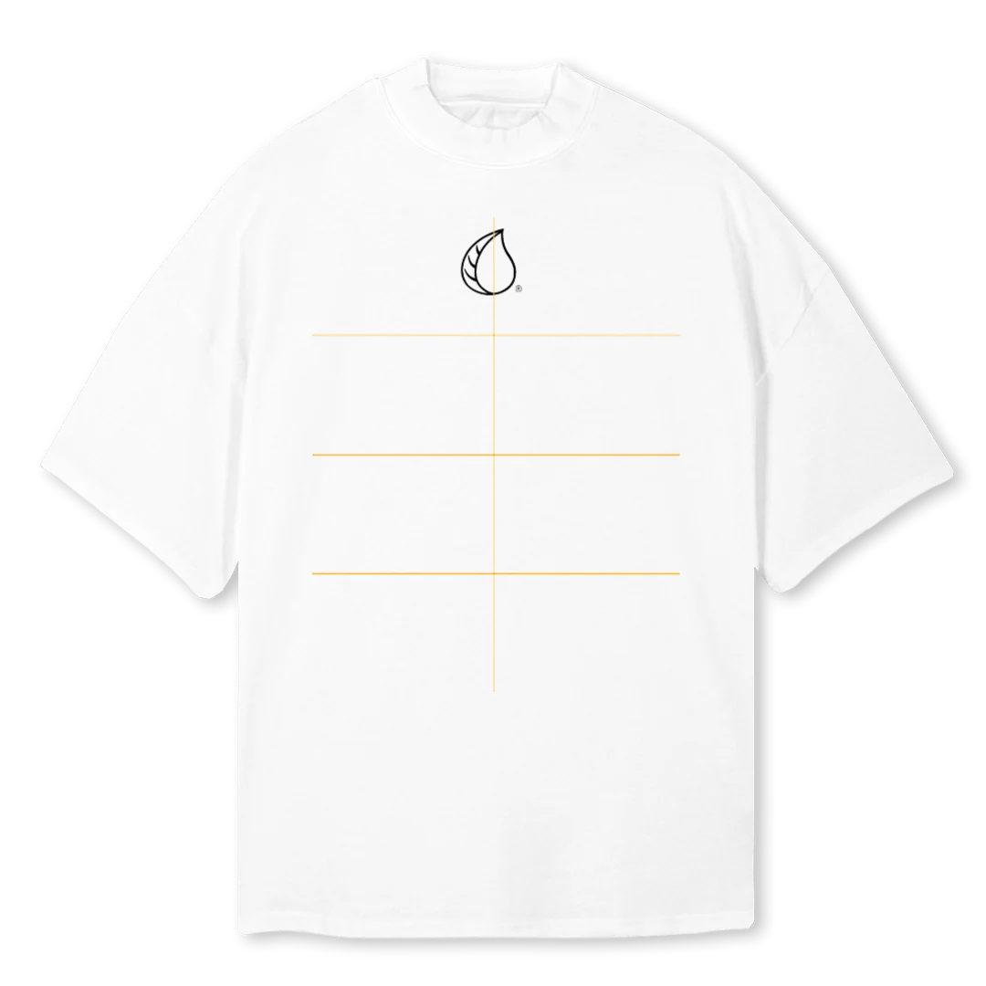 GIRL White Oversized Mock Neck Tee.