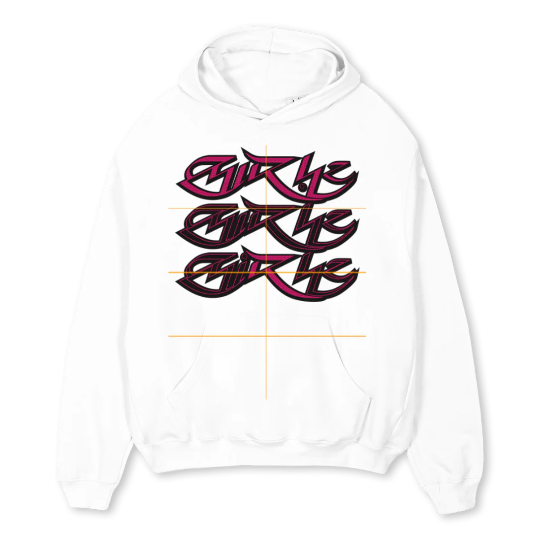 GIRLZ WHT HD White Oversized Hoodie.