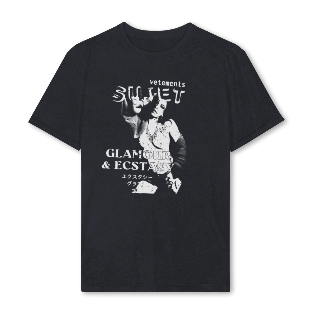 GLAMOURTEE Vintage Black Regular Tee.