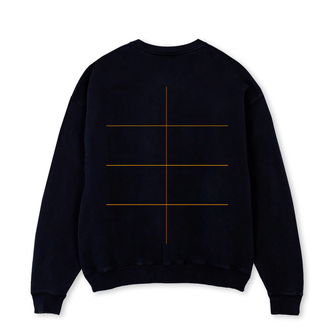 GLITCH Black Oversized Crewneck Sweater. - Image 2