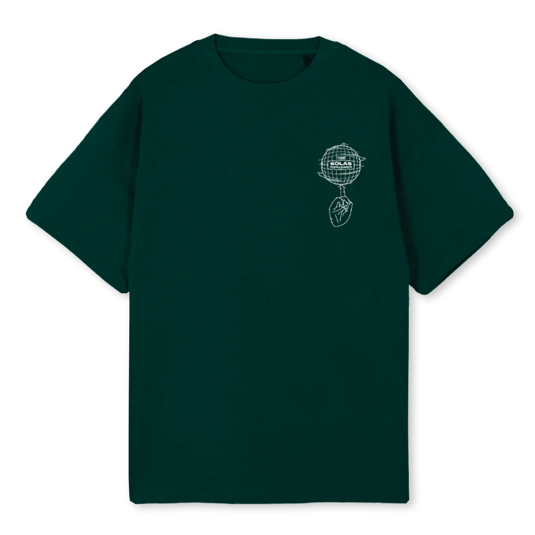 GLOBEFINGER Wild Green Oversized Tee.