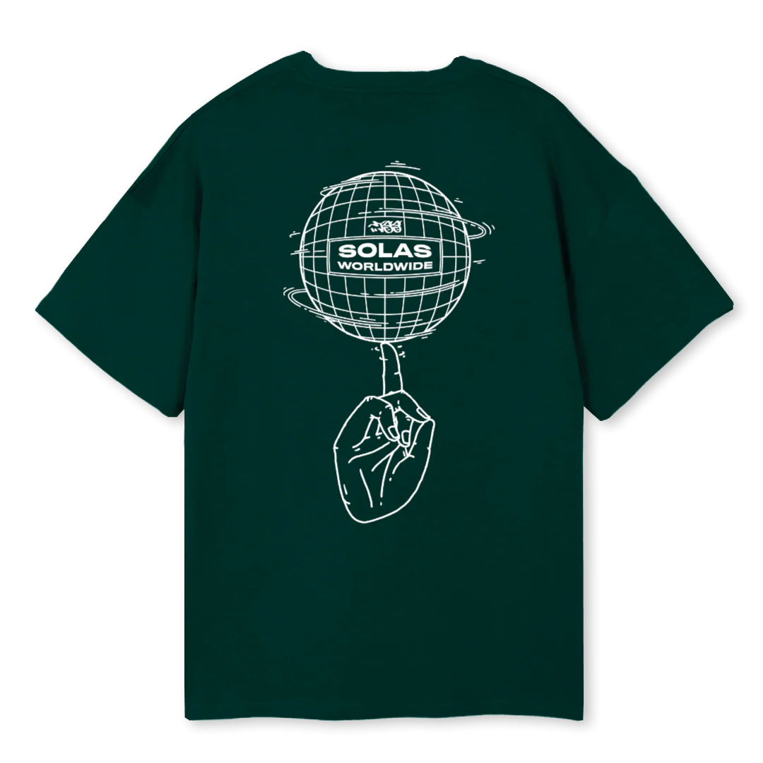 GLOBEFINGER Wild Green Oversized Tee. - Image 2
