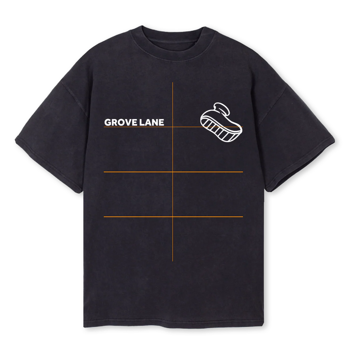 GLRC CLUB T Vintage Black Oversized Tee.