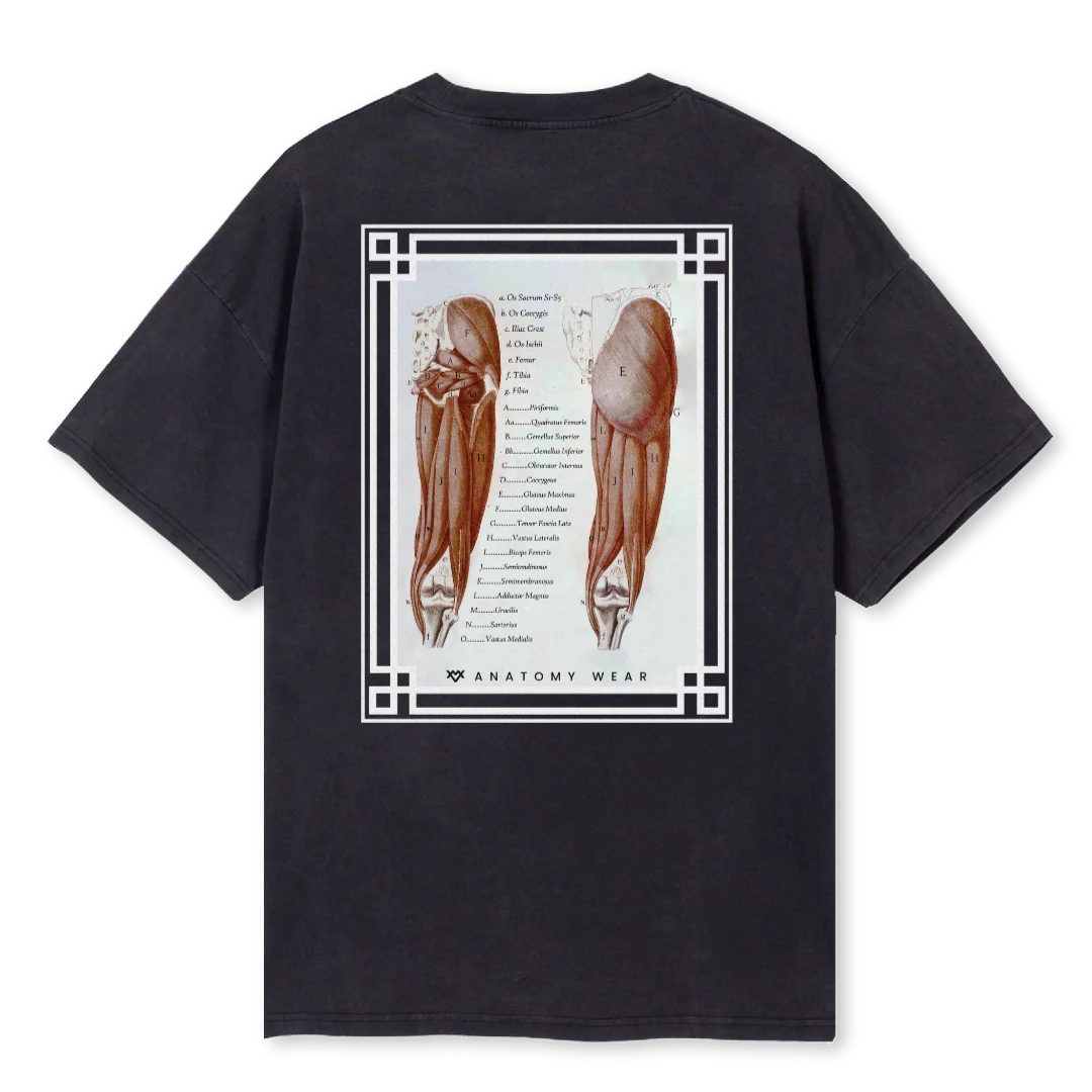 GLUTEUS MAXIMUS Vintage Black Oversized Tee. - Image 2