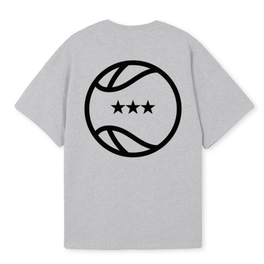 GMNBALL_2 Light Grey Marl Oversized Tee. - Image 2