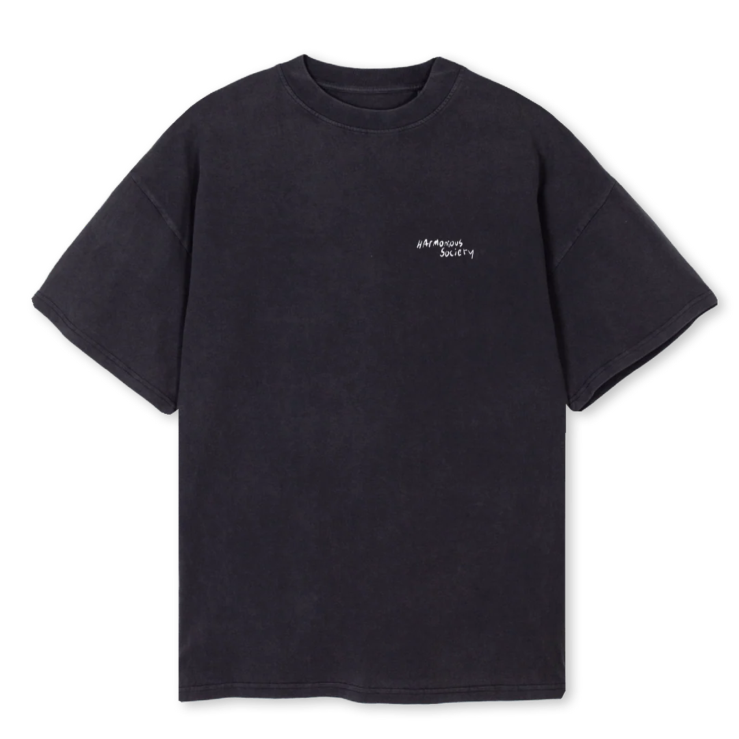 GO THE EXTRA MILE Vintage Black Oversized Tee.