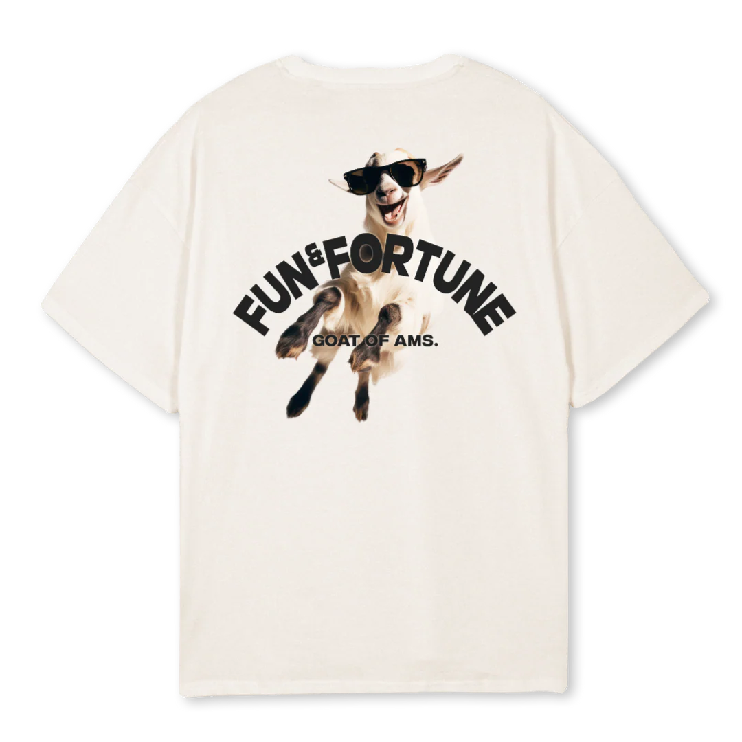 GOAT Vintage White Oversized Tee. - Image 2