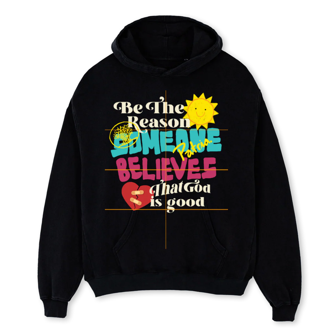 GODISGOODFINAL Black Oversized Hoodie.