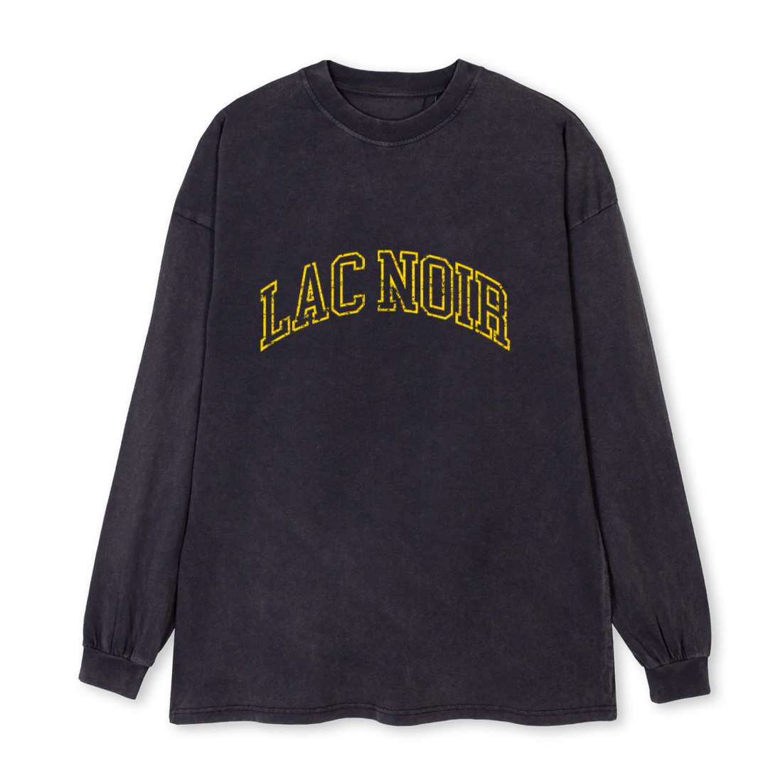 GOLDVINTAGE Vintage Black Oversized LS Tee.