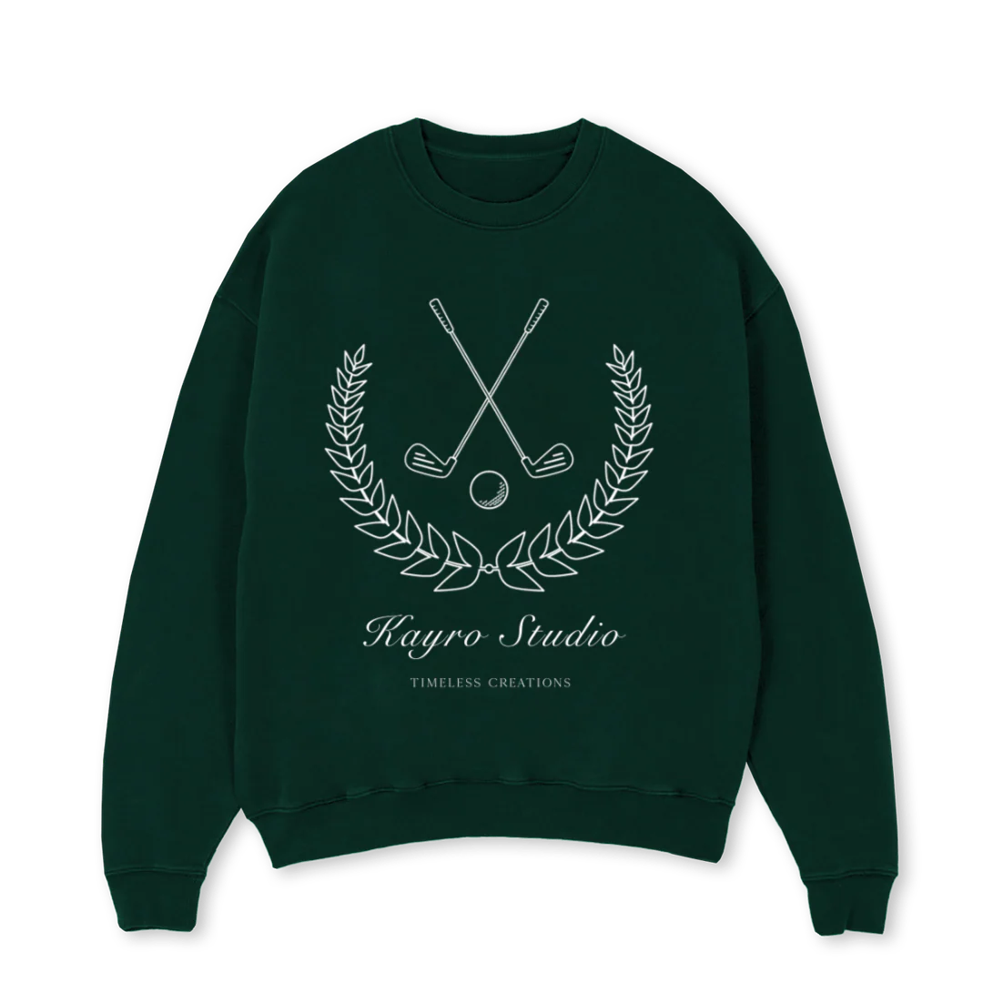 GOLFVERDE Wild Green Oversized Crewneck Sweater.