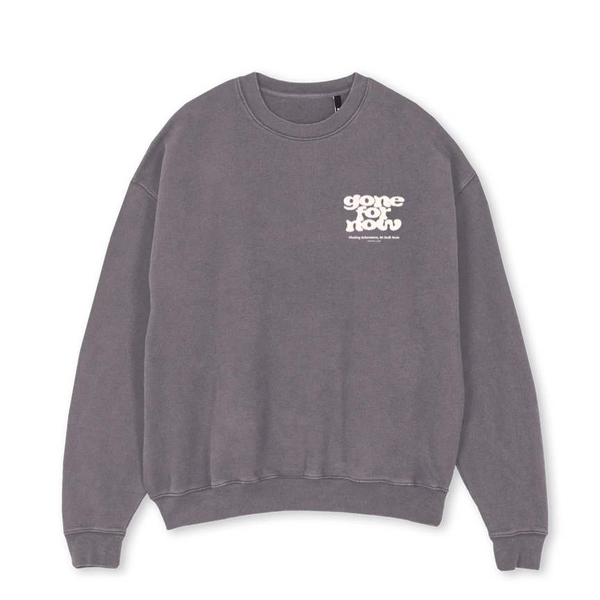 GONEFORNOW Pigment Grey Oversized Crewneck Sweater.