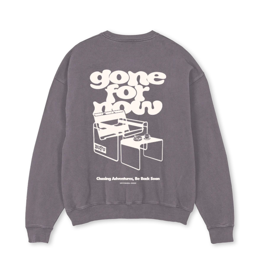 GONEFORNOW Pigment Grey Oversized Crewneck Sweater. - Image 2