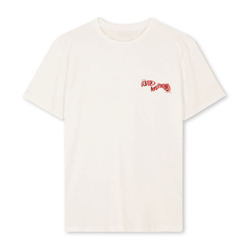 GOOD MORNING PEACH Vintage White Regular Tee.