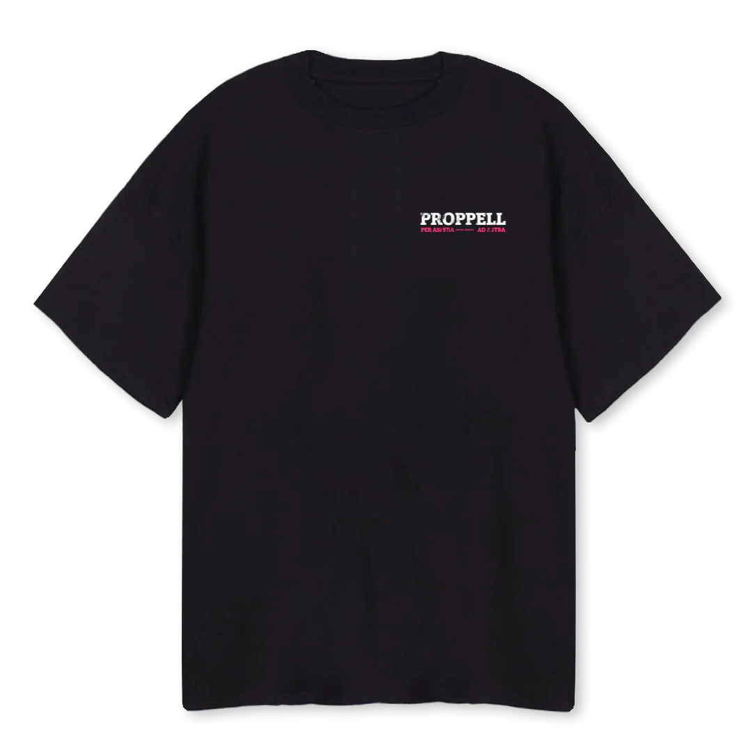GOS PARII Black Oversized Tee.